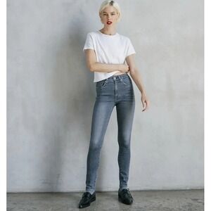 NWOT CQY Palme High Rise‎ Denim Skinny Jeans Heavenly Grey Womens 24